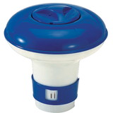 Ocean Blue 160005 Small Floating Chemical Dispenser, Blue and White, for Use with 1" Chlorine and Bromine Tablets, for Small Pools and Spas