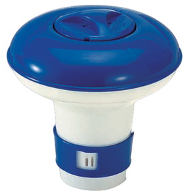 Ocean Blue 160005 Small Floating Chemical Dispenser, Blue and White, for Use with 1&quot; Chlorine and Bromine Tablets, for Small Pools and Spas