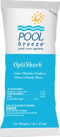 Pool Breeze 88472 Optishock Potassium Monopersulfate Non Chlorine Shock, 1 lb Bag