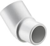 PVC Fittings 427025 2-1/2" Spigot x Socket White PVC Schedule 40 45 Degree Standard Street Elbow