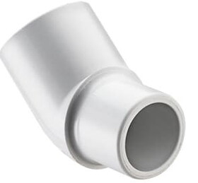 PVC Fittings 427025 2-1/2&quot; Spigot x Socket White PVC Schedule 40 45 Degree Standard Street Elbow