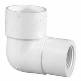 PVC Fittings 407211 Sch. 40 PVC Reducing Elbow 1-1/2 in. x 1 in. Slip x FPT