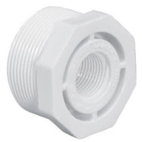 PVC Fittings 439072 Sch. 40 PVC Reducing Bushing 1/2 in. x 1/4 in. MPT x FPT