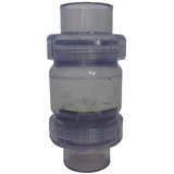 Spears S1780C15 1 " Clear Pvc Spring Check Valve - Check Valve With Lb Spring (S X S)