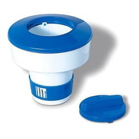 Swimline 8725 HydroTools Floating Chemical Dispenser, Blue &amp; White, for Use with 3&quot; Tabs or 1&quot; Tablets, Holds Up to 3lbs