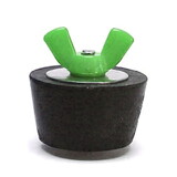 COLORCODEDWINGNUT10 Winter Rubber Expansion Plug #10 w/ Green Nylon Wing Nut for 1-1/2" Fitting