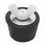 SP-200-00 Winter Rubber Expansion Plug #000 w/ White Nylon Wing Nut for 3/8" Pipe