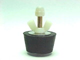 8BT_alt Winter Rubber Blow Through Plug #8 w/ Nylon Wing Nut for 1-1/2" Pipe