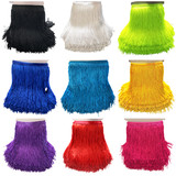 Muka Chainette Fringe 6 Inch 10 Yards Tassels Trim Lace for Halloween Costume, Sewing Craft