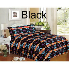 0445 4 Piece Queen Size Southwest Design Luxury Comforter Set
