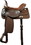 Double T Saddlery 15", 16", 17" Nylon Cordura Saddle With Suede Leather Seat And Leather Jockeys, 15",Brown