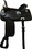Double T Saddlery 15", 16", 17" Nylon Cordura Saddle With Suede Leather Seat And Leather Jockeys, 15",Brown