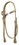 Showman Leather silver 'V' brow headstall with reins, Medium