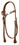 Showman Leather silver 'V' brow headstall with reins, Medium