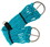 Pony / Mini 9 strand western teal rope girth with center D rings, 24"