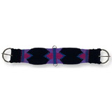 Showman 144710 Black Multi Strand Wool Blend String Girth with Aztec Design