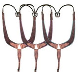 Showman 14632 Medium leather pulling collar with rawhide wrapped edges