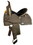 Double T Saddlery 12", 13" Barrel Style Saddle With White Buckstitch Accents, 12"