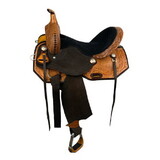 Double T Saddlery 14810 Wild Frontier Barrel Style Saddle - 14, 15, 16 Inch