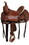Double T Saddlery 12", 13" Hard Seat Roper Style Saddle With Basket Tooling, 13"