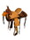 Double T Saddlery 1582012 12" Hard Seat Roper Style Saddle With Floral Tooling
