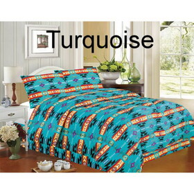 16112K 4PC King Size Navajo Print Sheet Set