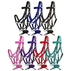 16157 Nylon Combination Halter-Bridle with Reins