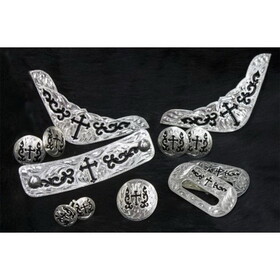 175656 12 piece engraved Celtic cross silver trim kit