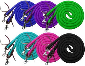 Showman 19504 8ft Braided Soft Polyester Barrel Reins with Scissor Snap Ends