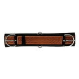Showman 202792X Basketweave Tooled Straight Neoprene Bottom Girth - Pony