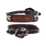 Showman 202814 FloraHide Leather Dog Collar