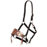 Showman 202963 Western Luxe Series Iris Black Nylon Bronc Halter