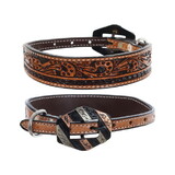 Showman 212801 Paisley Leather Dog Collar