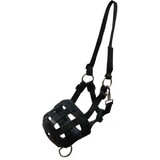 Showman 23335 adjustable nylon grazing muzzle with throat latch