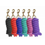 24808 9 Ft Cotton Lead Rope with Brass Plated Snap