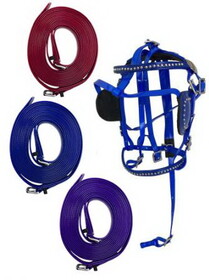 3148 Mini Horse Nylon Coated Synthetic Harness with silver beading