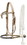 Showman leather futurity knot rawhide braided show bosal with mecate reins, Light