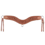 Showman 3900 Floral tooled leather tripping collar
