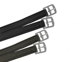 Showman 4048 Pre Punched Nylon Coated English Stirrup Leathers *Sold in Pairs*