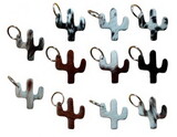6103 Cactus Hair on Cowhide Keychain