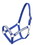 2Ply horse size nylon halter with crystal noseband and cheeks, Black
