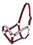 2Ply horse size nylon halter with crystal noseband and cheeks, Black