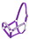 2Ply horse size nylon halter with crystal noseband and cheeks, Black