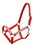 2Ply horse size nylon halter with crystal noseband and cheeks, Black