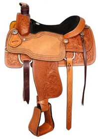 Circle S Saddle 6410 15", 16", 17" Roper with suede leather seat