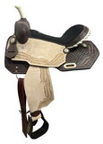 Double T Saddlery 663116 Prarieplume Barrel Racer Saddle - 16 Inch