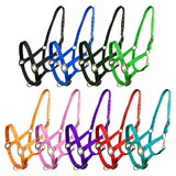 6634H Horse Size Triple Ply Nylon Halter with Brass Hardware