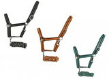 6672 2ply Two Tone Nylon Horse Sized Halter with matching leadAverage horse 800-1100 lbs