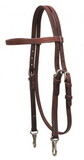 Showman 72009 Oiled harness leather headstall with stainless steel snaps