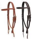 Showman 72011 Argentina cow leather basket weave tooled headstall